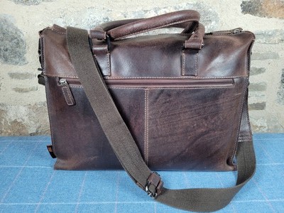 Jost braune Ledertasche Messenger Laptoptasche Aktentasche Schultergurt - sehr guter Zustand
