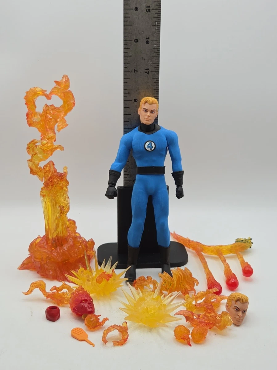 HUMAN TORCH MARVELS FANTASTIC FOUR JOHNNY STORM MEZCO ONE:12 LOOSE ACTION FIGURE