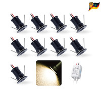 Mini Led Spot 1W 12V Einbaustrahler 15Mm Schwarz Warm