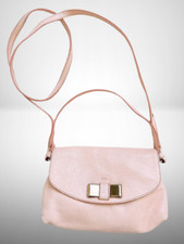 Autentica borsa a tracolla Chloe Lily 2 vie nastro pochette pelle rosa da donna