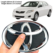 2009-2013 140*95mm Black Chrome Front Grill Emblem Bumper Fit For Toyota Corolla