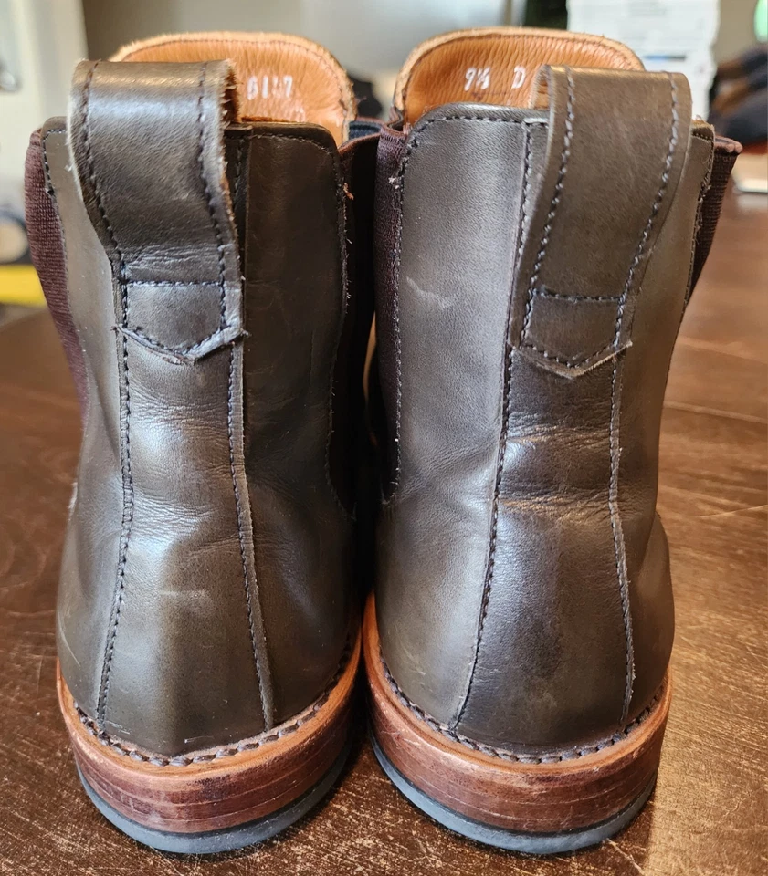 Allen Edmonds Liverpool Cuero Chelsea Botas Para Hombre Talla 9.5 D Verde y Marrón Foto 4 de 4