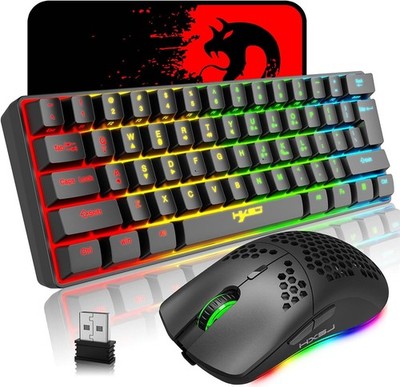 Mechanische Gaming Tastatur  Maus Set Wireless Bluetooth24g RGB