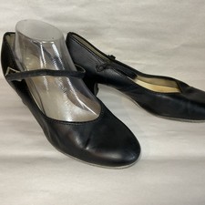 Vintage Heeled Dance Shoes Size 8 Ankle Strap Soft Sole
