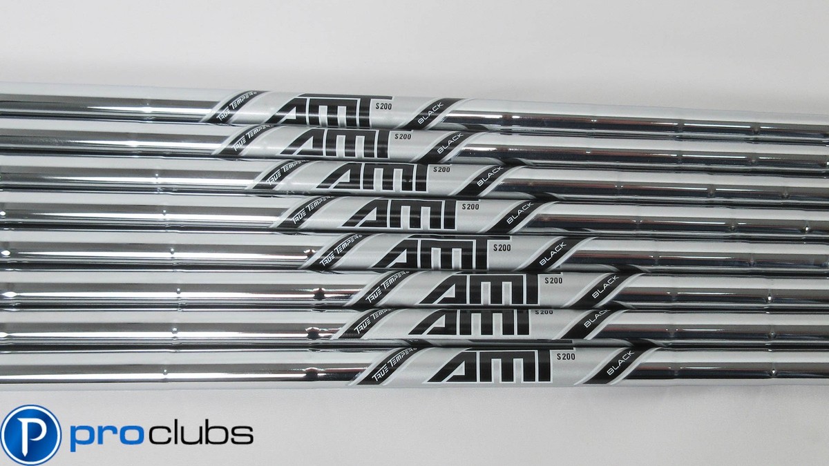 NEW TRUE TEMPER AMT BLACK S200 STIFF FLEX IRON SHAFTS (4-PW