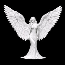 Elegante Engel Figur 3D Druck Skulptur Schutz...