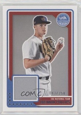 2023 Panini USA Baseball Stars & Stripes Material 83/250 Brennan Phillips 4z8