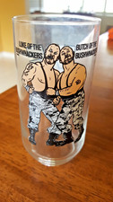 WWF LUKE & BUTCH OF THE BUSHWHACKERS 12 OZ. GLASS 1990