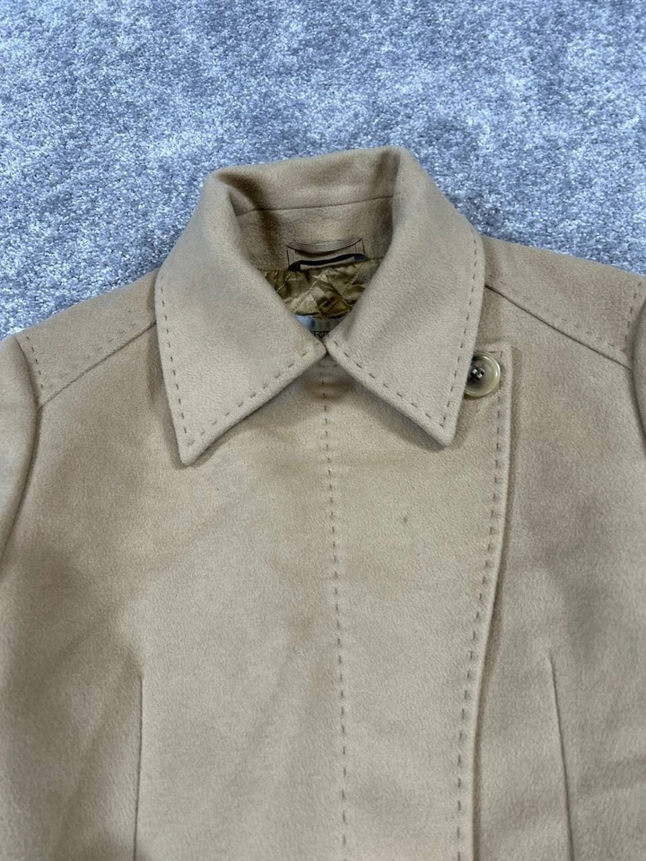 Abrigo Sportmax By Max Mara para mujer 8 envoltura de lana marrón * Foto 2 de 4