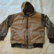 Legendary Whitetails Original Deer Gear Men's XL XLT Hooded Lined Camo Work 