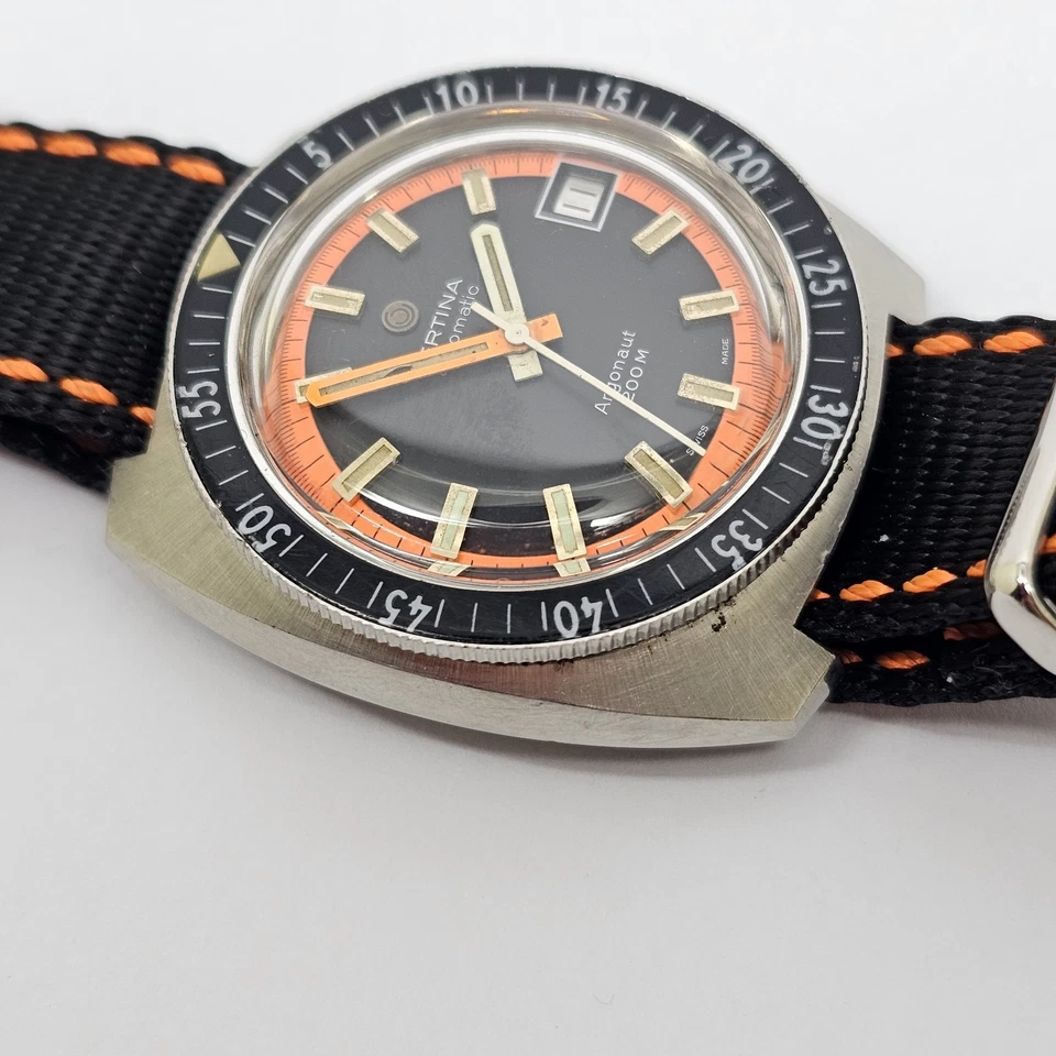 Certina Argonaut 5801-223 Automatic Black And Orange Watch - image 3 of 4