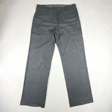J Jill Pants Womens 12 Gray Linen Stretch Straight Leg Dress Trousers Casual