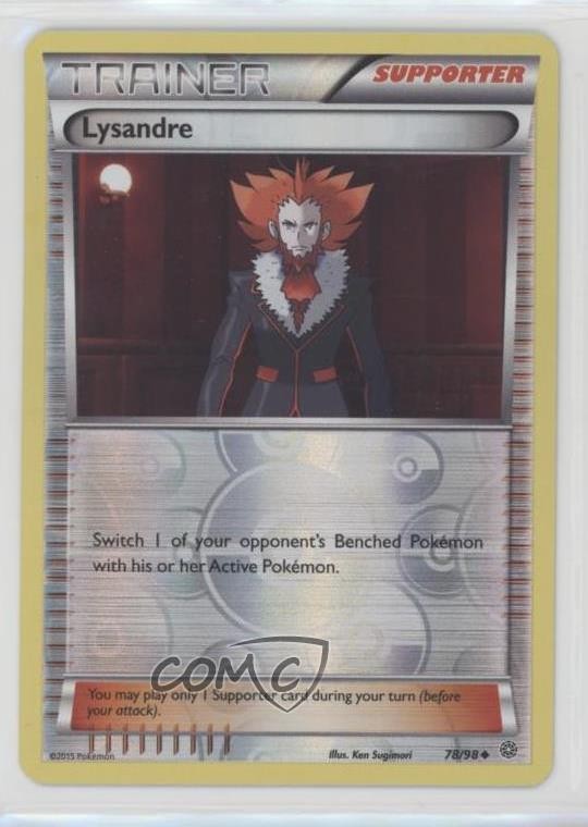 Lysandre Reverse Foil Pokemon XY Ancient Origins #78