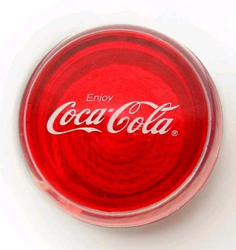 Vintage 1990's Coca-Cola Coke Clear Plastic Yo-Yo Soda Promo NOS New