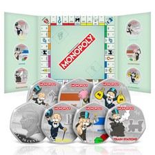 Monopoly Legends of the Board 2026 Commemorative Silver Coin Set in Folder