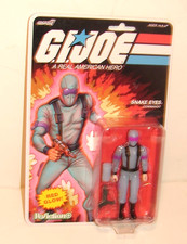 Super7 G.I. JOE ReAction O-Ring Wave 6 SNAKE EYES Red Glow Crystal Poison NOC