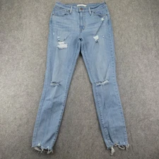 Levi's 721 High Rise Skinny Women's Light Wash Distressed Jeans 29