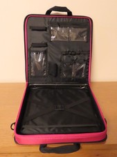 SCRAPBOOK TOTE ORGANIZER SATCHEL STORAGE CASE 12” PINK