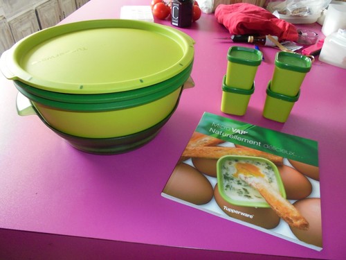 TUPPERWARE MICRO VAP DAMPFGARER MIKROWELLE + BECHER + BUCH