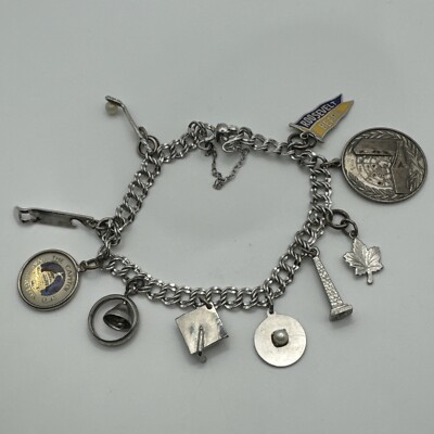 Vintage Sterling Silver Charm Bracelet