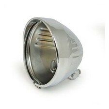 Harley Davidson Headlamp Shell 6-1/2" Bates Style Ribbed W Peak & Mounting Block