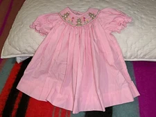 Petit Ami Girls Smocked Dress Pastel Pink Infant Size 9 months NWOT ADORABLE!!