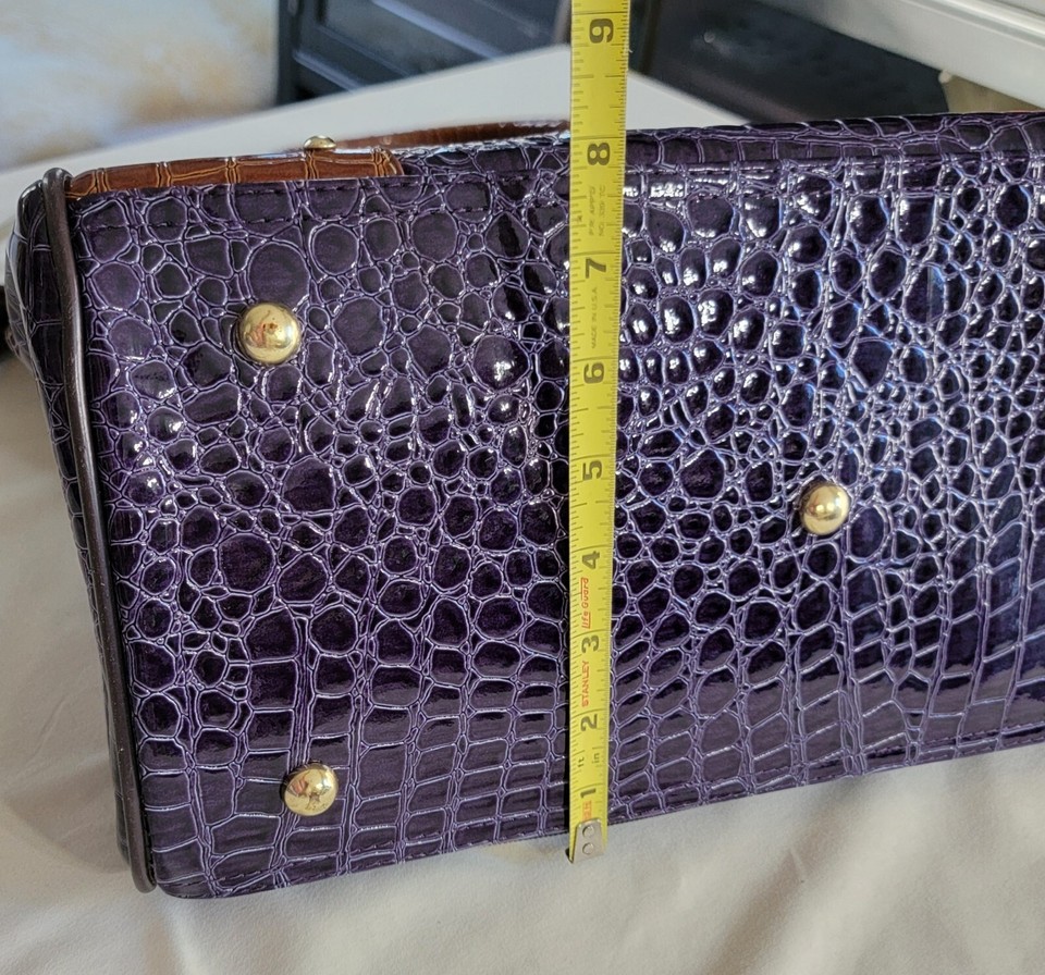 Samantha Brown Croco CarryOn Luggage Travel Dowel Bag NWT Eggplant