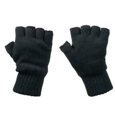 1 pair of half-finger wool gloves Mens Thermal Knitted Winter Fingerless U.S