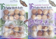 Cedar Wood Moth Balls Natural Repellent 16pcs Damp Musty Clothes Wardrobe Drawer