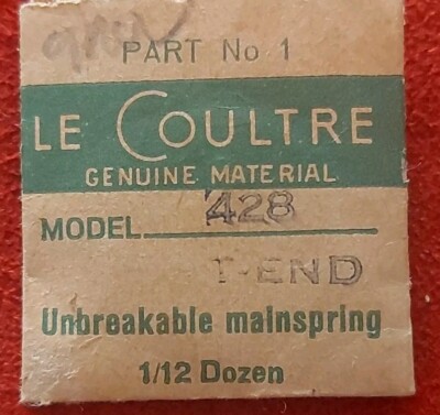 Jaeger LeCoultre 428 Mainspring Part.770  Watch Part  Genuine   (J8) New 