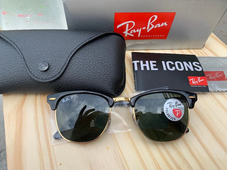 Очки солнцезащитные CLUBMASTER rb3016 - Ray Ban классические поляризованные линзы - Изображение 4 из 4