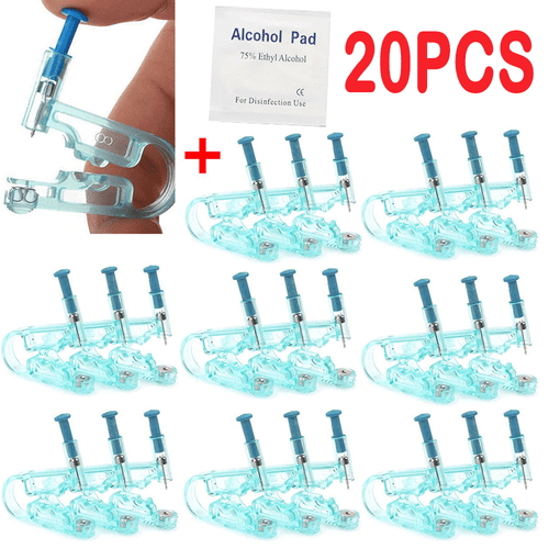 20PC Disposable Ear Studs Piercing Gun Ear Stud Piercing Piercer Healthy Tool - Picture 2 of 12
