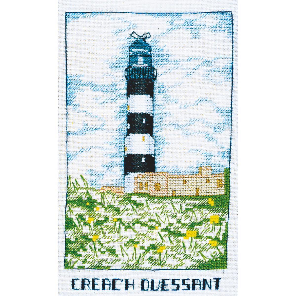 Le Bonheur des Dames counted cross stitch kit ""Creac'h Ouessant Lighthouse"", 10,