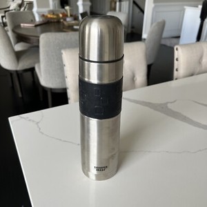 SHARPER IMAGE STAINLESS STEEL 25 FL. OZ. INSULATED THERMAL BOTTLE HOT OR COLD