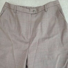Pendleton Dress Pants Womens 12 Beige Lightly Pleated 100 Virgin Wool 29x28 VTG
