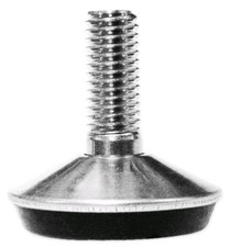 Piedino Regolabile In Gomma E Cromato 50X10 Mm