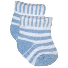 Blue and White Striped Socks Fits 18 inch Dolls