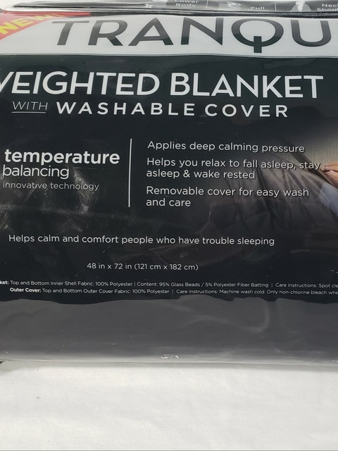 Tranquility~Temperature Balancing Weighted Blanket with Washable Cover