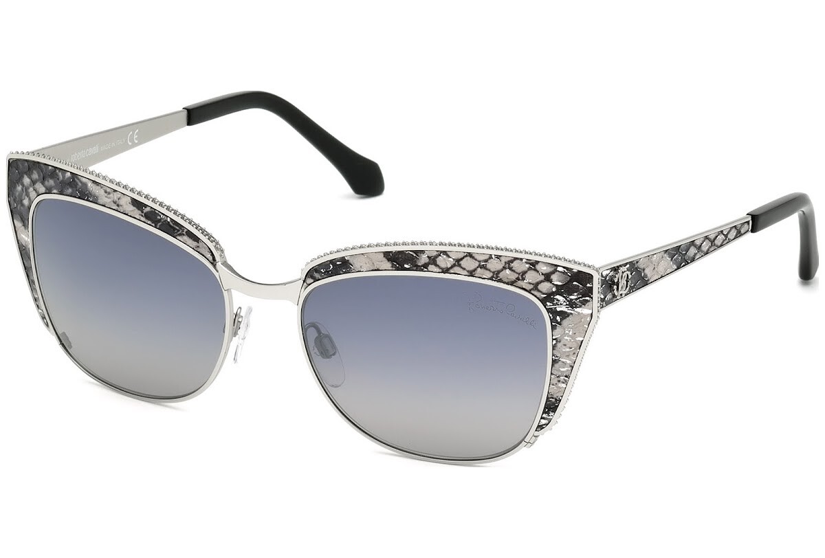 Солнцезащитные очки кошачий глаз Roberto Cavalli Sualocin RC973S 16C серебристо-серые 54-17-140 973 33390₽
