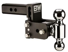 B&W Trailer Hitches Trailer Hitch Ball Mount - 2" Model 6 Blk T&S Dual Ball 1-7