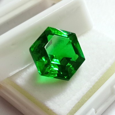 Natural GREEN Tourmaline Hexagon Shape 10.35 Ct CERTIFIED Loose Gemstone JM156
