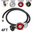 4 ft Propane Regulator and Hose 0-30PSI with PSI Gauge fit Type1 QCC1 Gas Grill