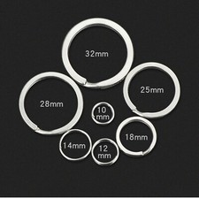 5 Pcs Pure Titanium Split Key Rings Keychain Split Rings Keyrings 10 12 14 -32mm
