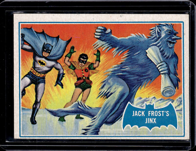 1966 Topps Batman Series B Blue Puzzle Back #26B Jack Frost's Jinx EX/EX-MINT