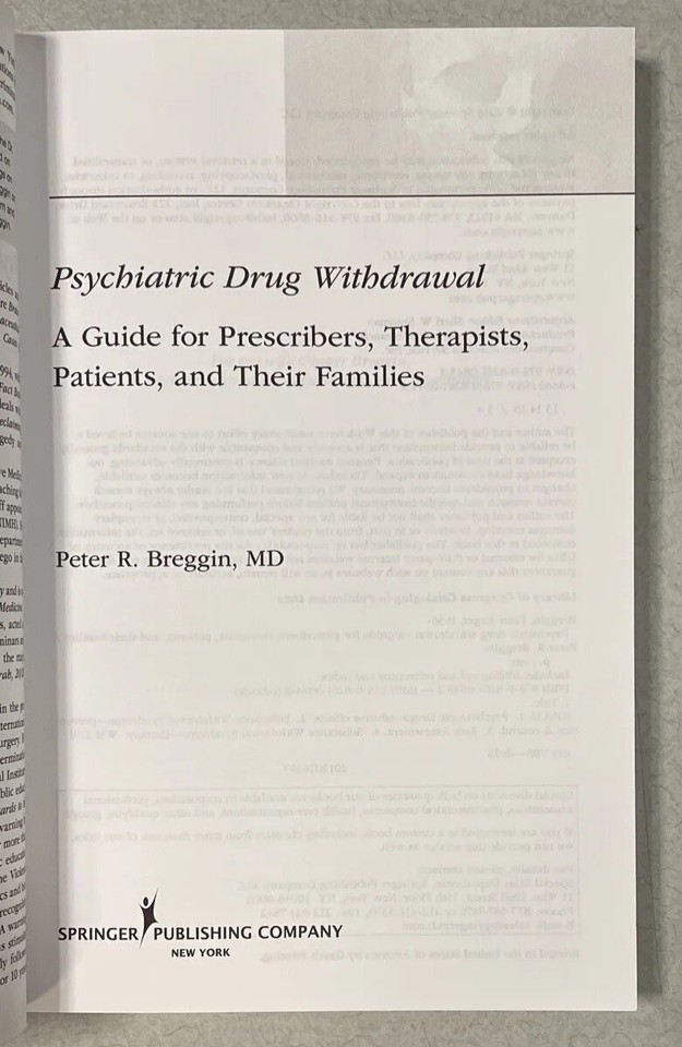 Psychiatric Drug Withdrawal A Guide for Prescribers Therapists Patients