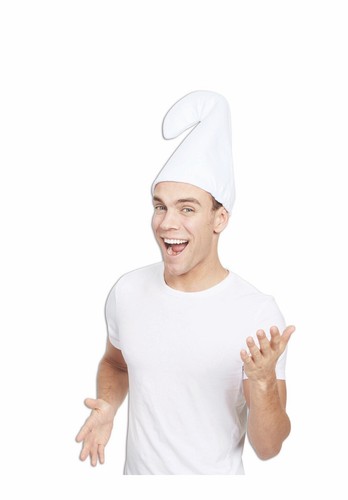 2 x White Smurf Hat Smurfette Gnome Elf 