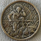 1 oz. MOLON LABE #5 Type V  antiqued rounds .999 fine silver