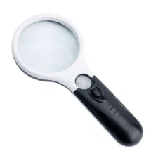 45X Reading Jewellery Loupe Magnifying Glass Handheld Magnifier 3 LED Lights