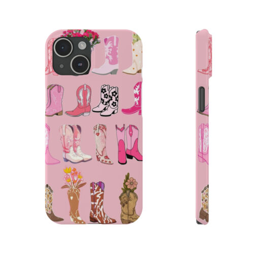 Girly Pink Horseshoe Cowboy Boots Rodeo Western Country iPhone Phone Case - Picture 1 of 49