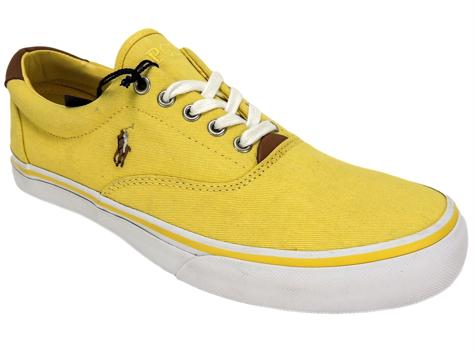 Polo Ralph Lauren Men's Thorton Washed Twill Sneaker - Yellow 8.5M